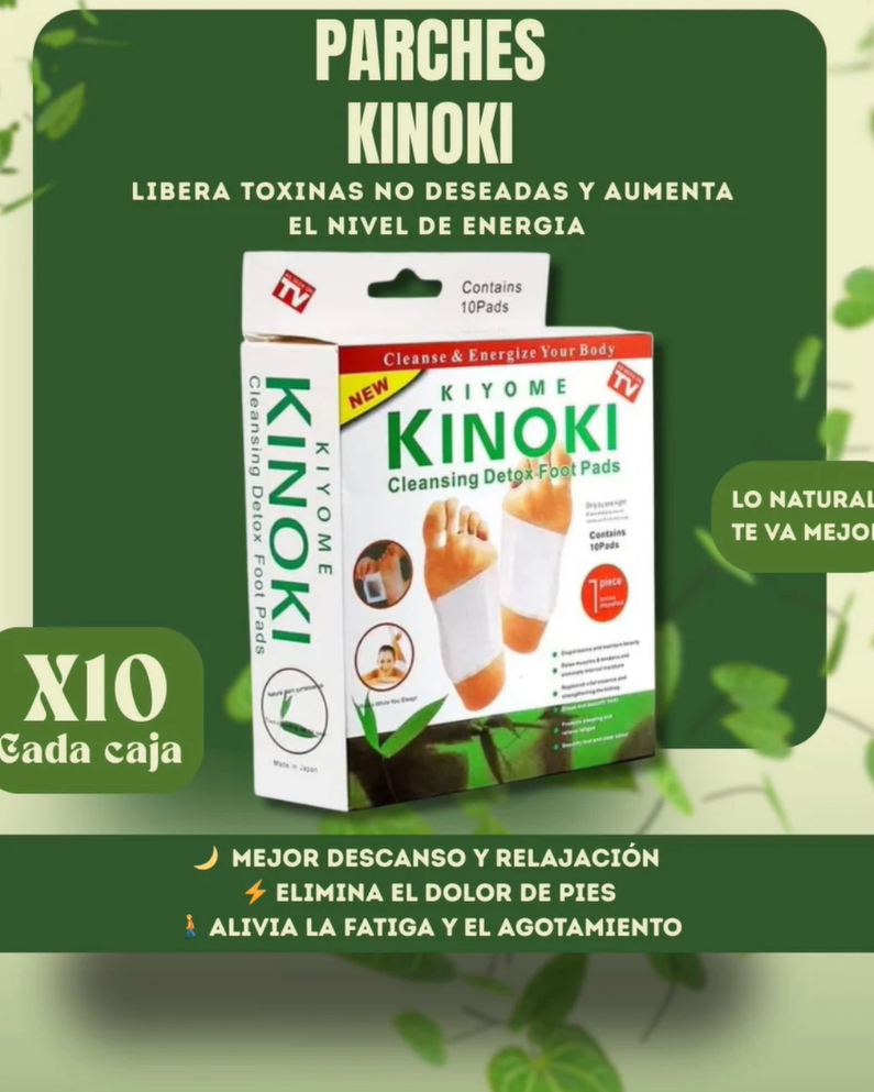 PARCHES DETOX KINOKI PARA PIES 3 CAJAS  x10